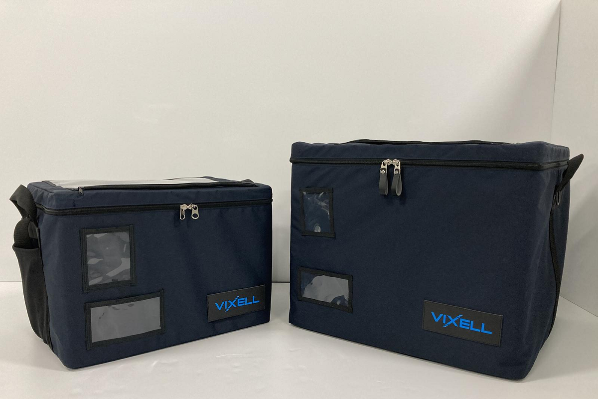 Panasonic’s cold storage containers. (Photo by Panasonic Corp)